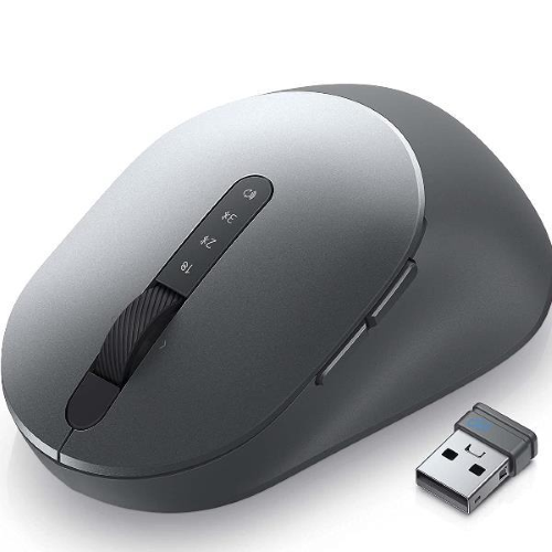Dell MS5320W - Mouse - ottica - 7 pulsanti - senza fili - 2.4 GHz, Bluetooth 5.0 - Titan Gray - con 3 anni di Advanced Exchange Service - per Dell 32XX, 75XX; Chromebook 3110, 3110 2-in-1; Latitude 54XX, 55XX; Vostro 15 7510, 5625